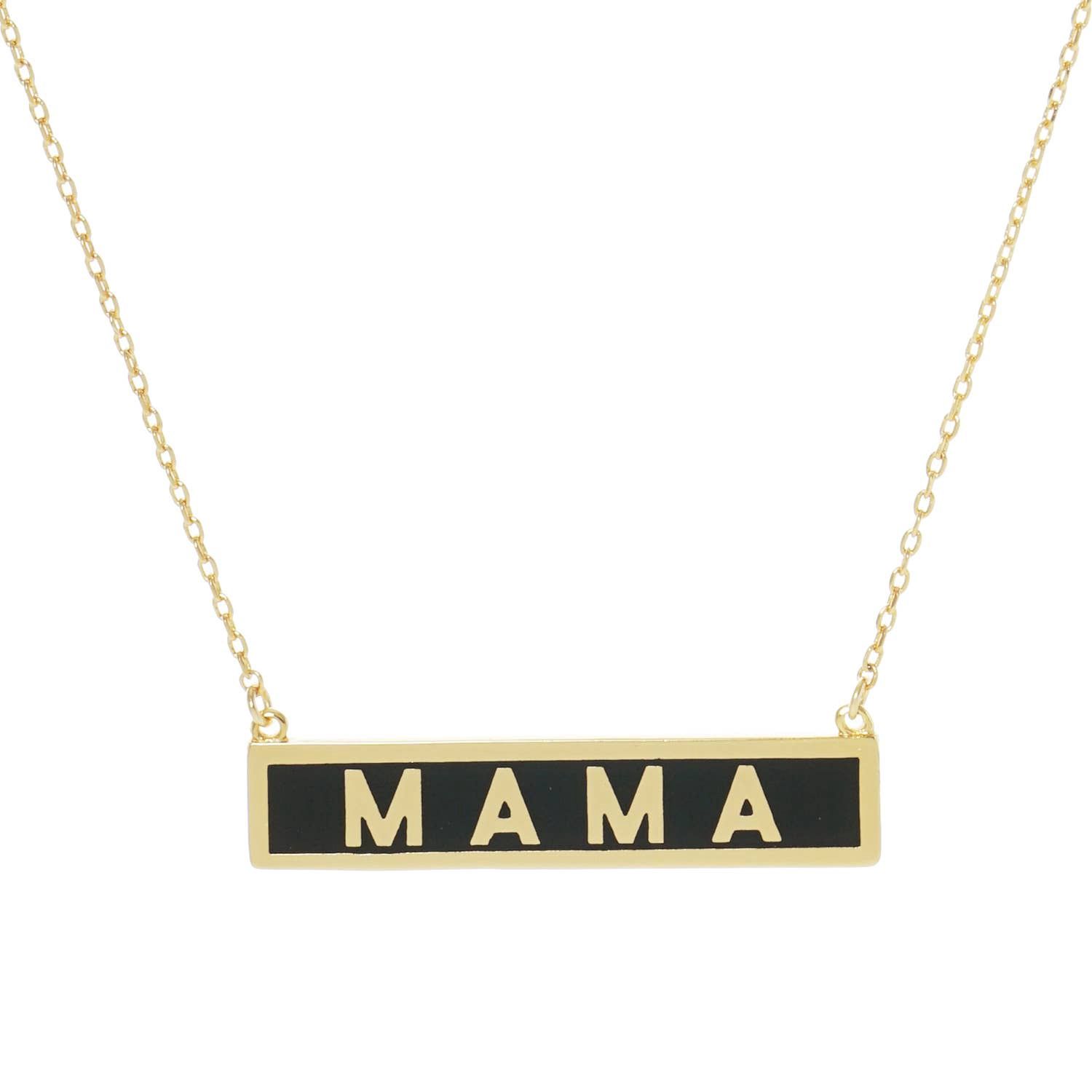 Gold-Dipped MAMA Pendant Necklace, Color: GBK, Size: ONE SIZE