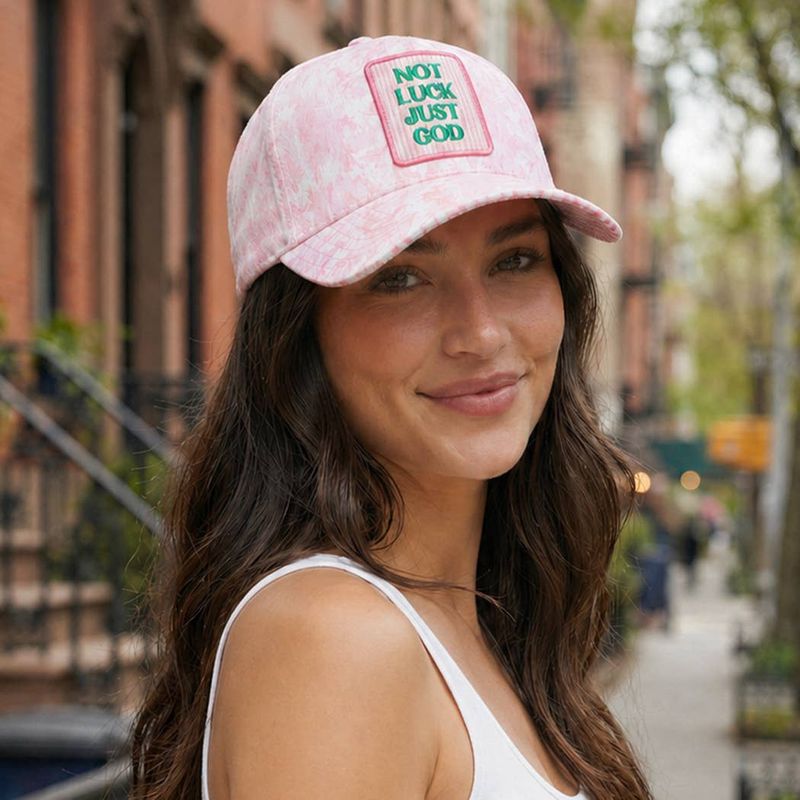NOT LUCK JUST GOD Embroidered Patch Camo Trucker Hat