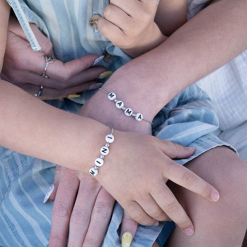 "Mama" Beaded Charm Bracelet