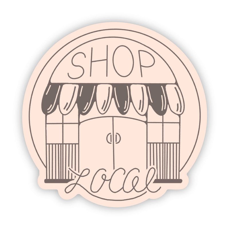 "Shop Local" Pink Sticker