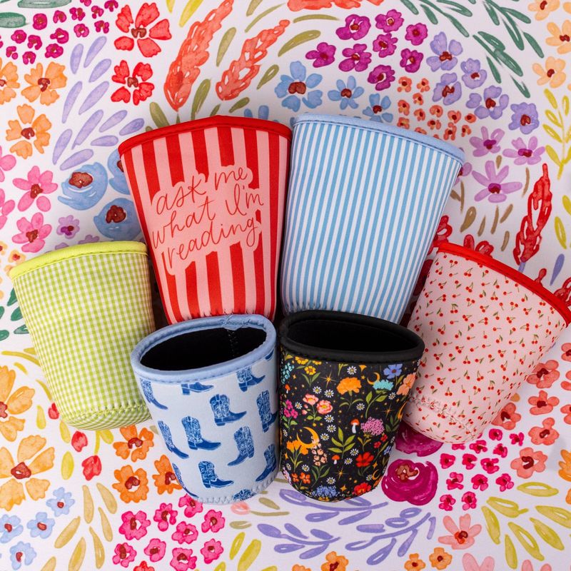 Floral Drink Sleeve | Iced Coffee Koozie | Drink Cover