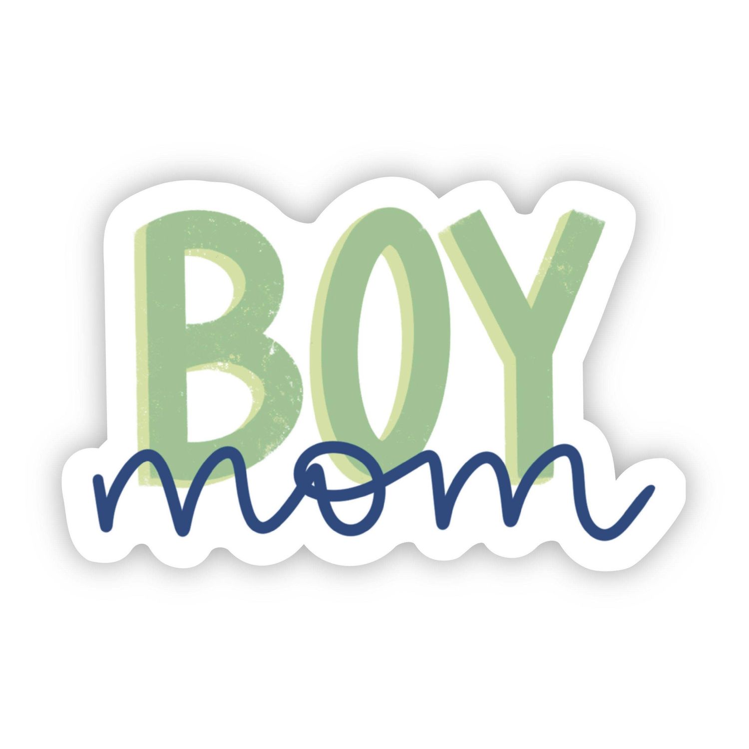 Boy Mom Green &amp; Blue Sticker