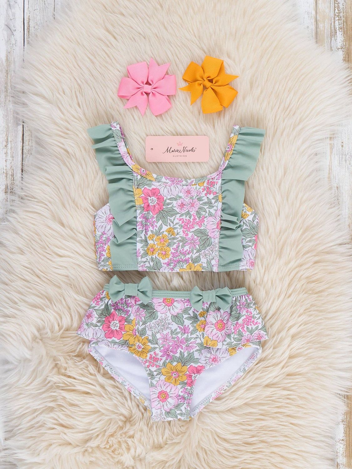 Blossom in the Sun Ruffle Swimsuit, Size: 5XL(9/10yrs)