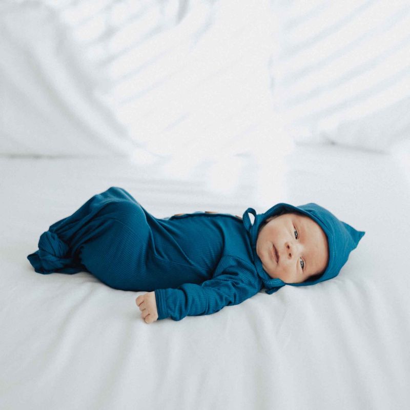 Knotted Baby Gown  | Jewel Blue