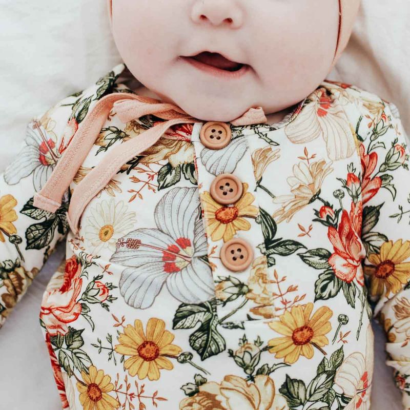 Knotted Baby Gown | Vintage Floral