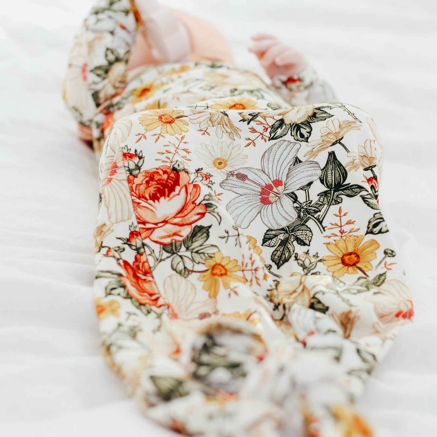 Knotted Baby Gown | Vintage Floral, Choose: Gown Only