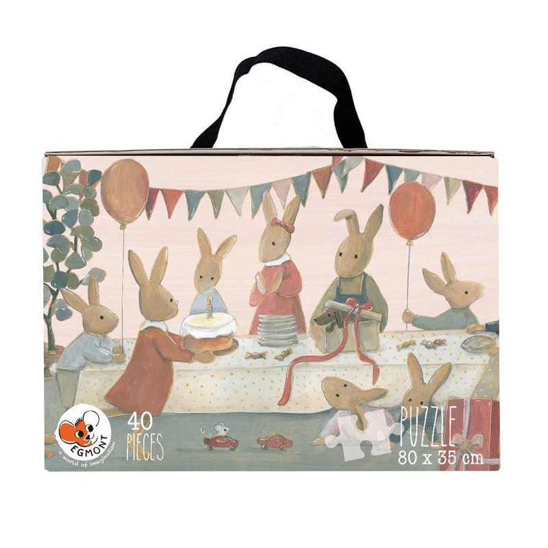40-piece Floor Puzzle: Rabbit Family