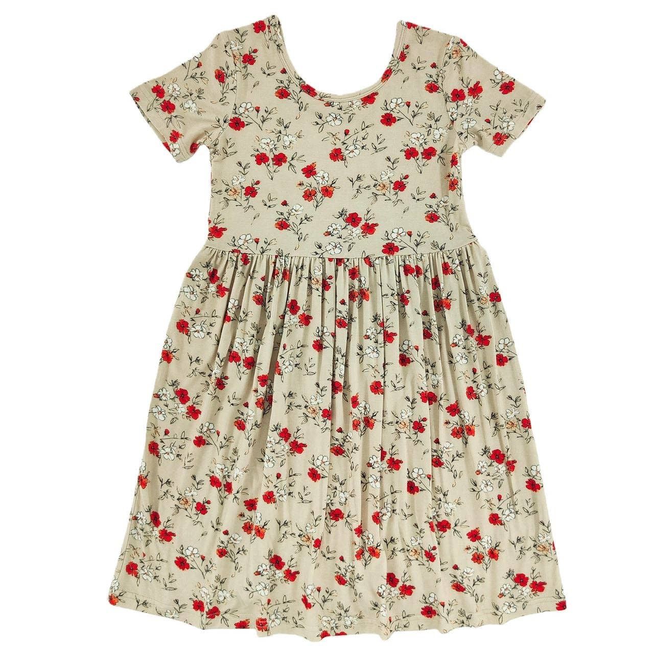 Poppy Field Short Sleeve Bamboo Dress