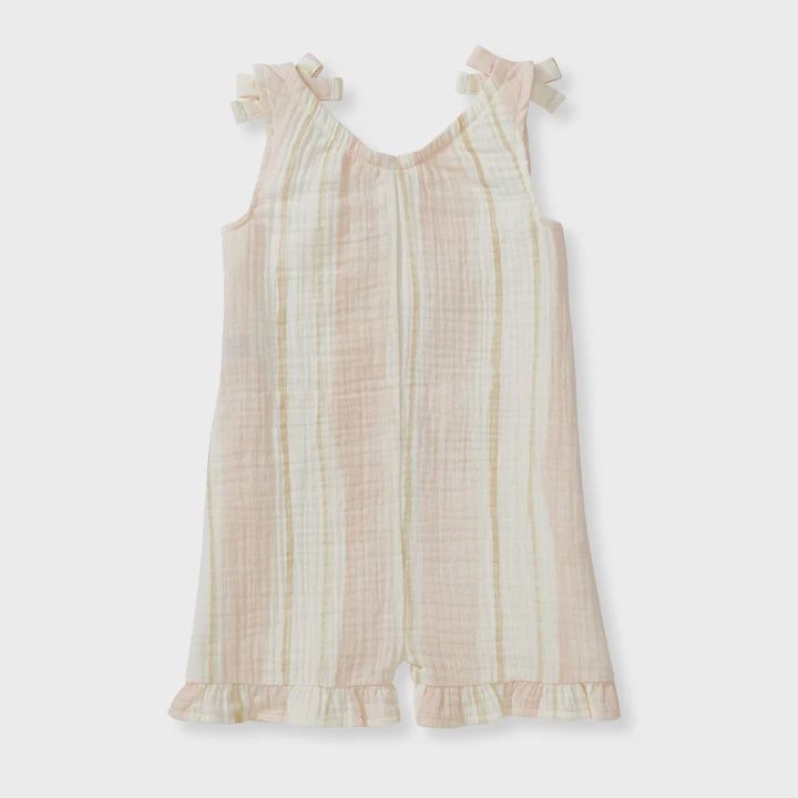 Pacific Stripe Organic Girl Romper