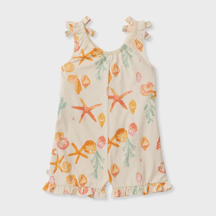 Starfish &amp; Shells Organic Girl Romper