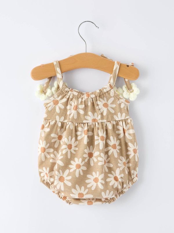 Floral Daisy Spaghetti Strap Romper