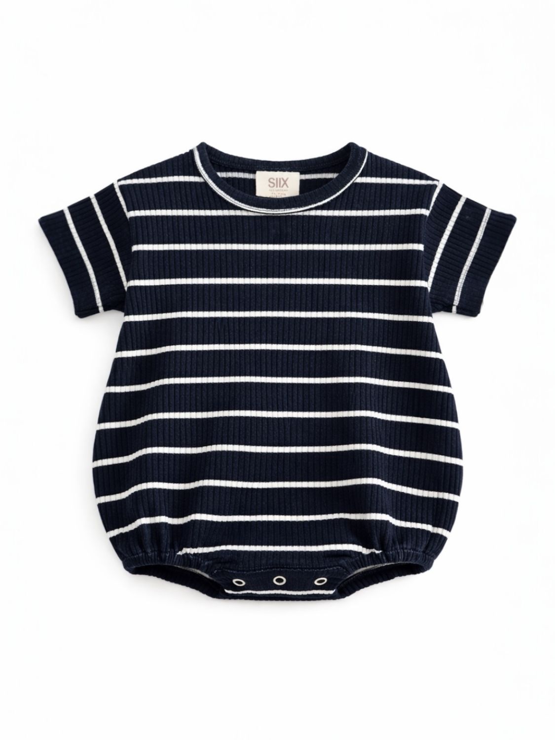 Black/White Stripe / Ribbed T-Shirt Bubble