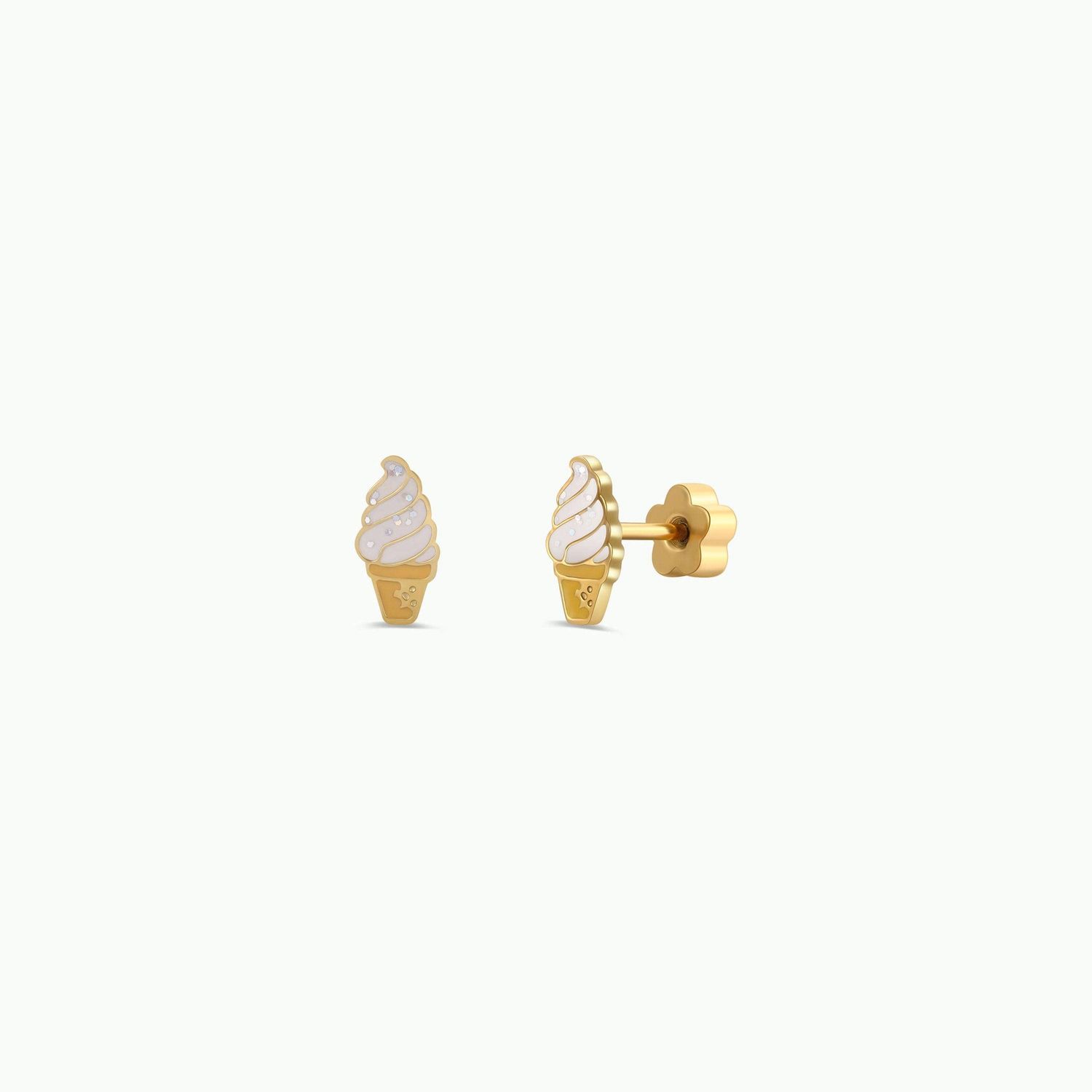 JaxKelly - Ice Cream Enamel Flat Back Kids Earrings 