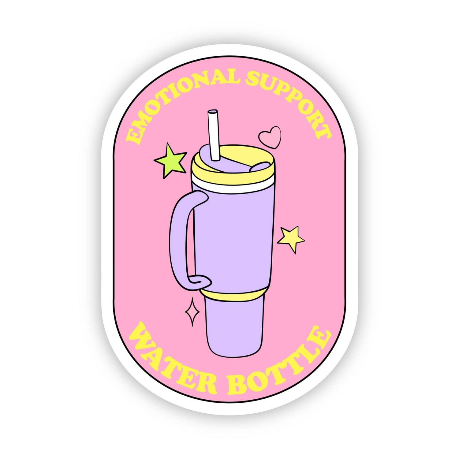 Emotional support water bottle sticker
