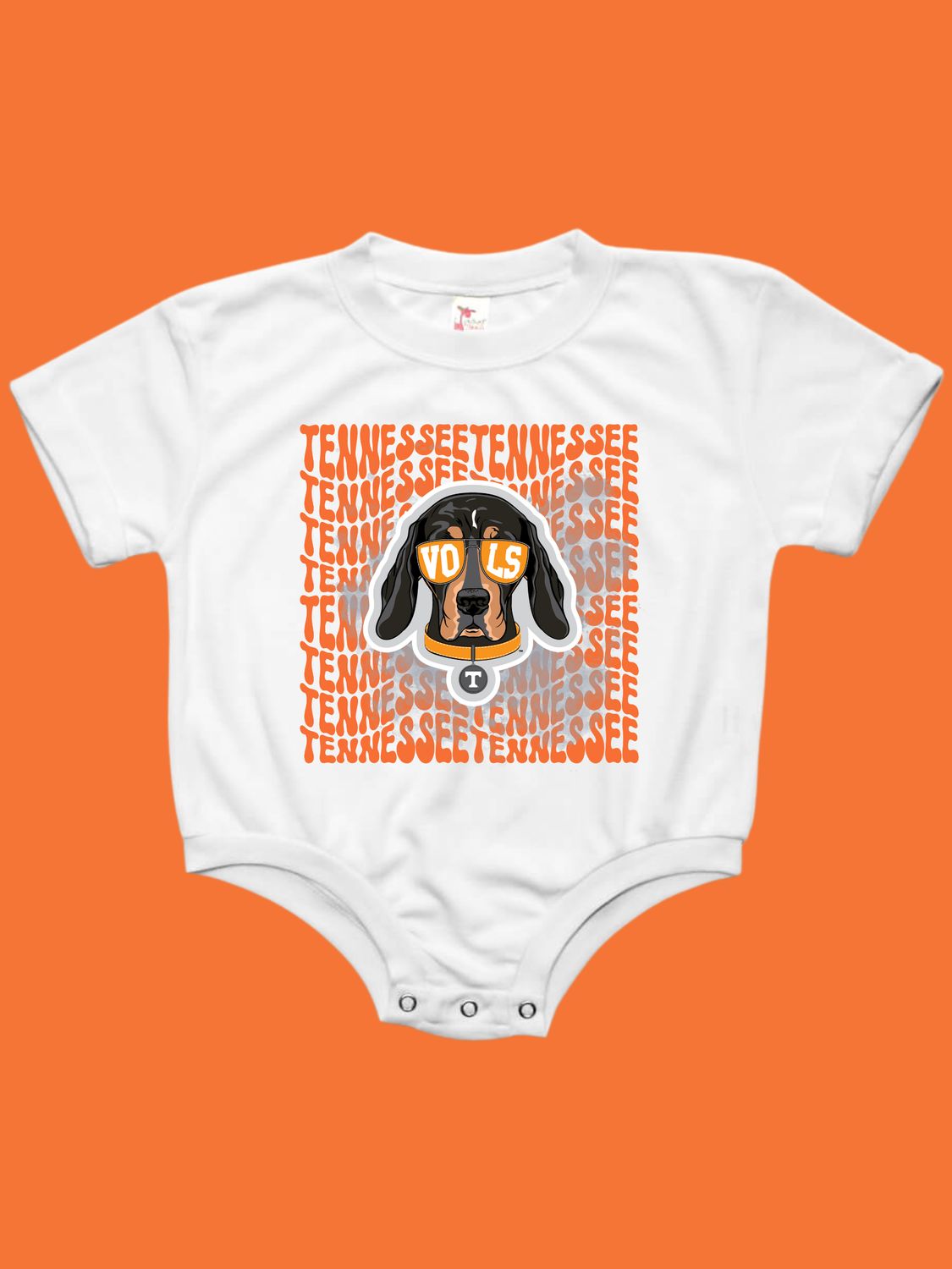 Tennessee Vols Smokey Baby Bubble Tee Shirt Romper, Size: 0-3-months