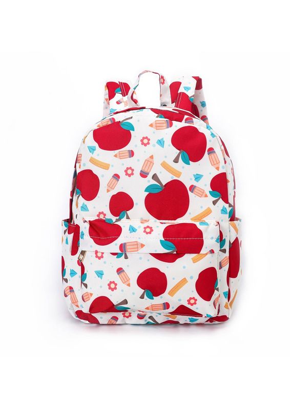 Back To School Apple &amp; Pencils Flower Backpack