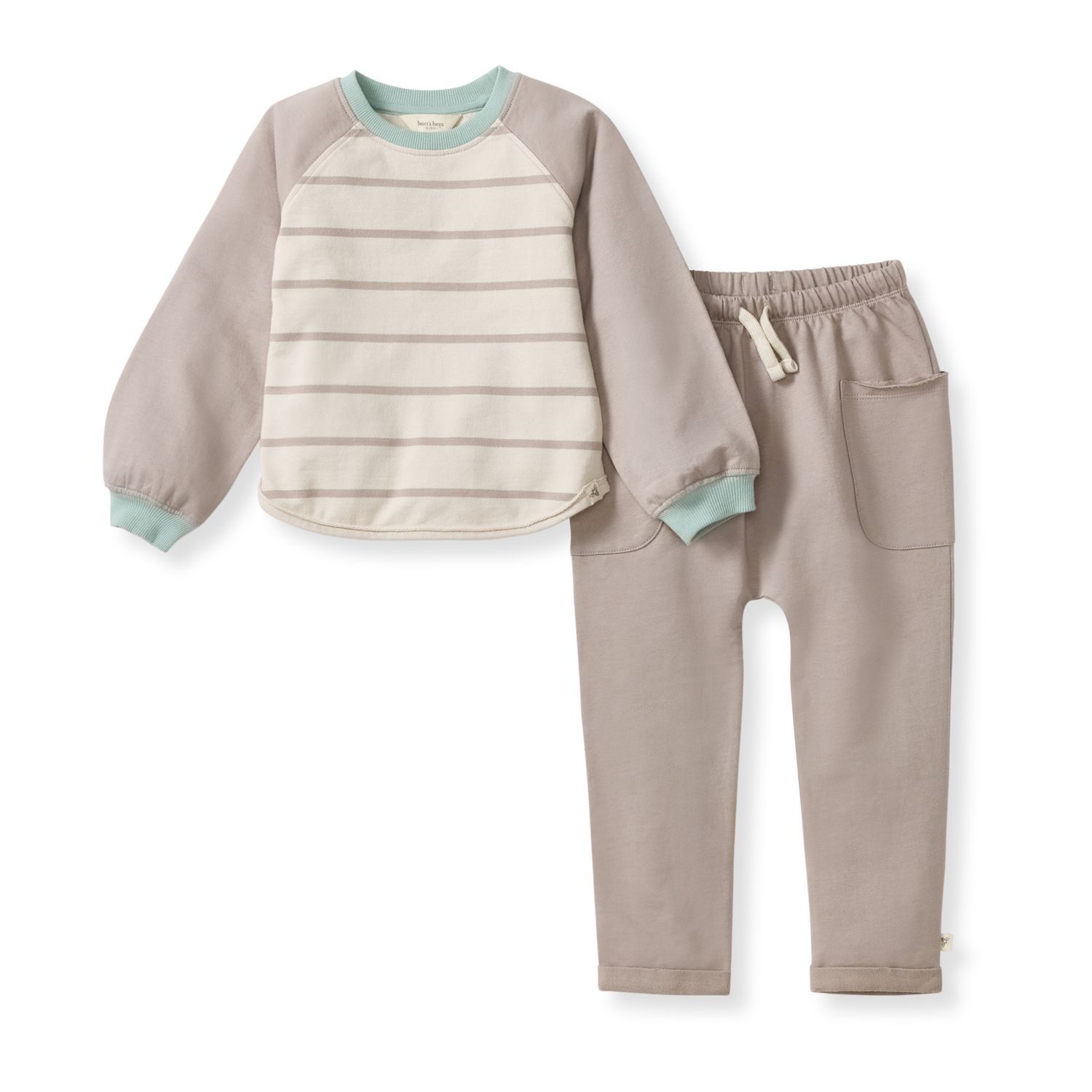 Basic Stripe Sweatshirt &amp; Pants Set