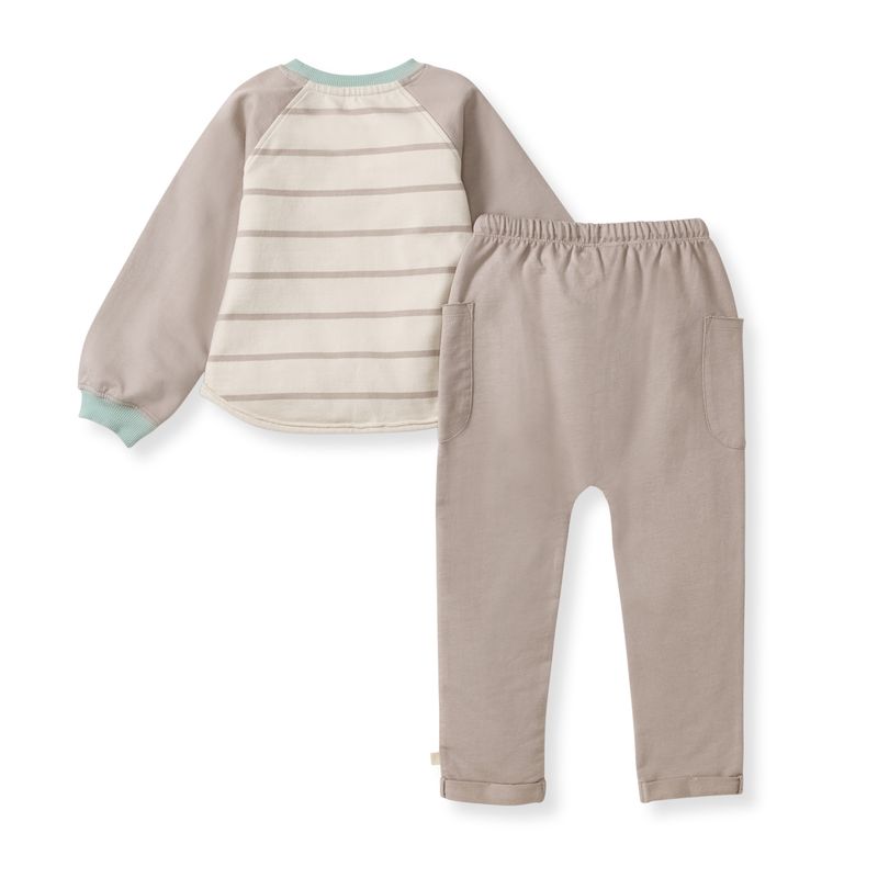Basic Stripe Sweatshirt &amp; Pants Set