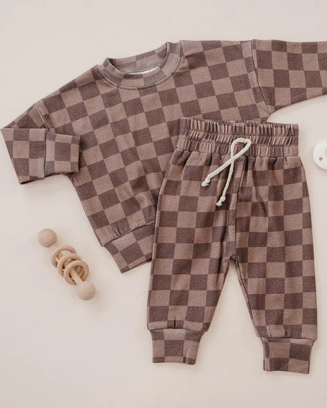 Fall Jogger |Espresso Checkered