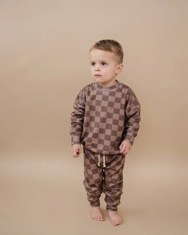 Fall Jogger |Espresso Checkered