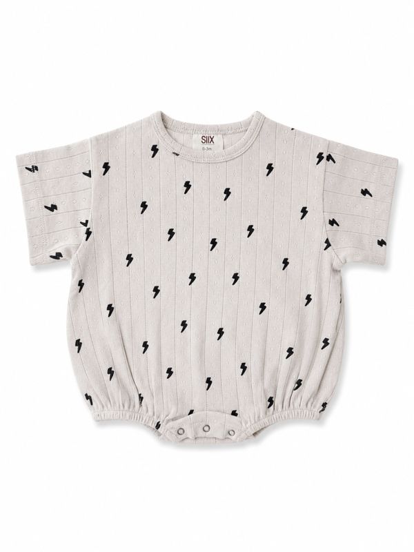 Lightning Bolts / Organic Pointelle T-Shirt Bubble