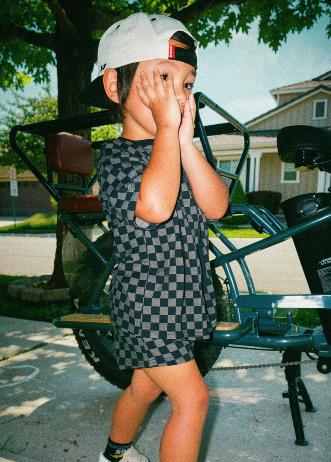 LT Grey Checkered Summer Set