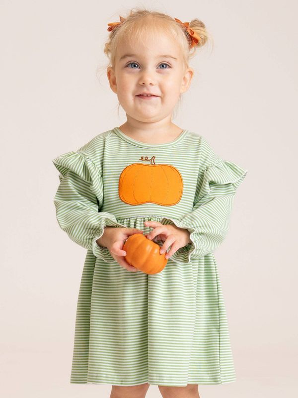 Harvest Pumpkin Ruffle Dress