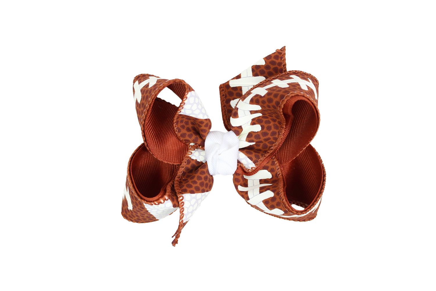 LAYERED FOOTBALL BOWS, Size: 4.5" Large
