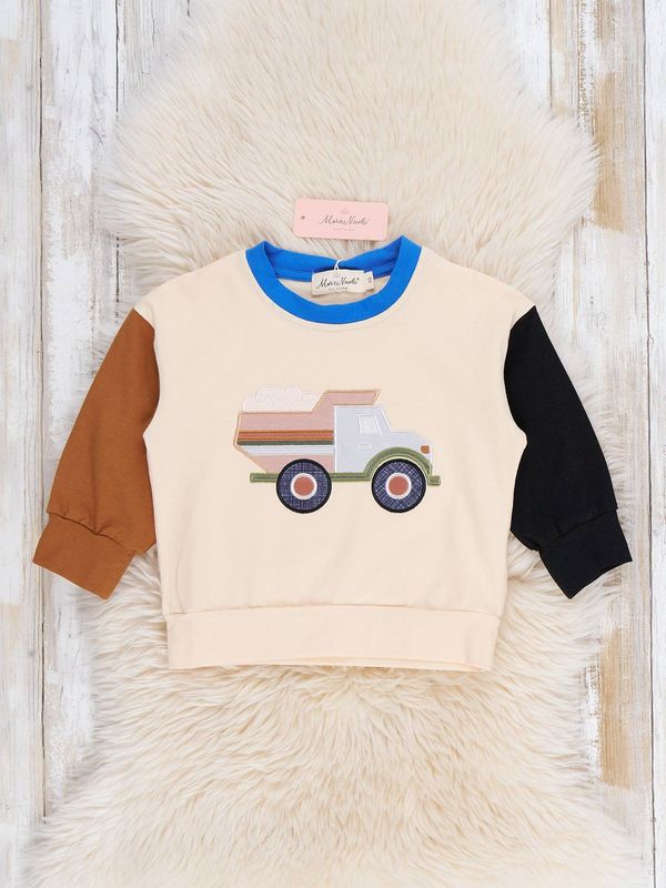 Marie Nicole Clothing - Busy Dump Truck Colorblock Top
