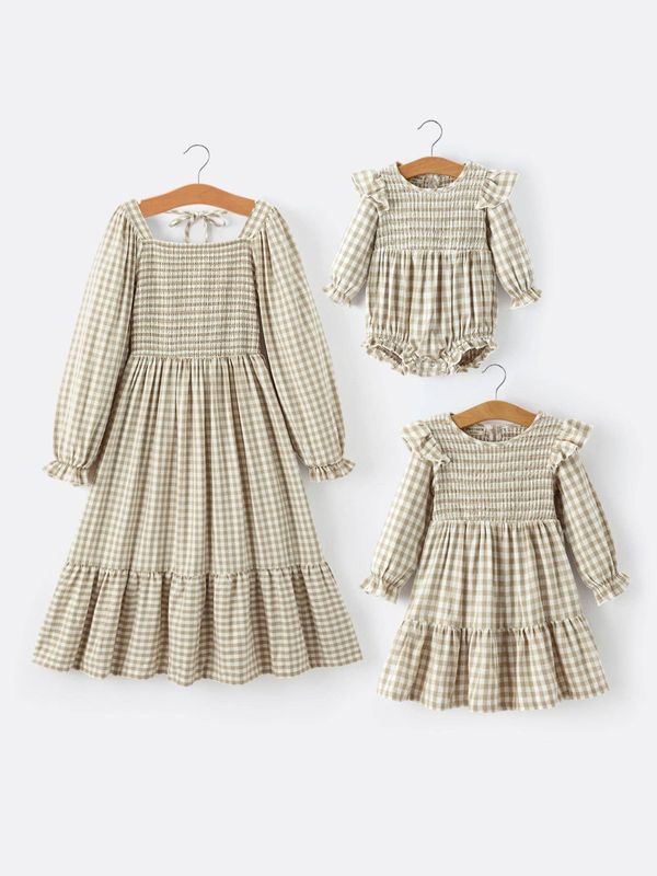 Rylee Faith Designs - Mommy &amp; Me Fall Plaid Dresses &amp; Baby Bubble
