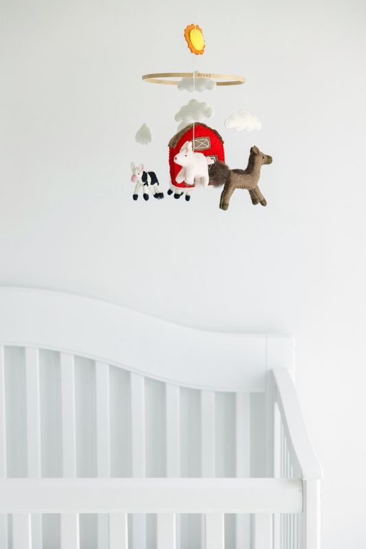 Farm Theme Mobile - Handmade Nursery Decor