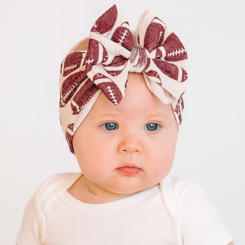 Football Headwrap Bow