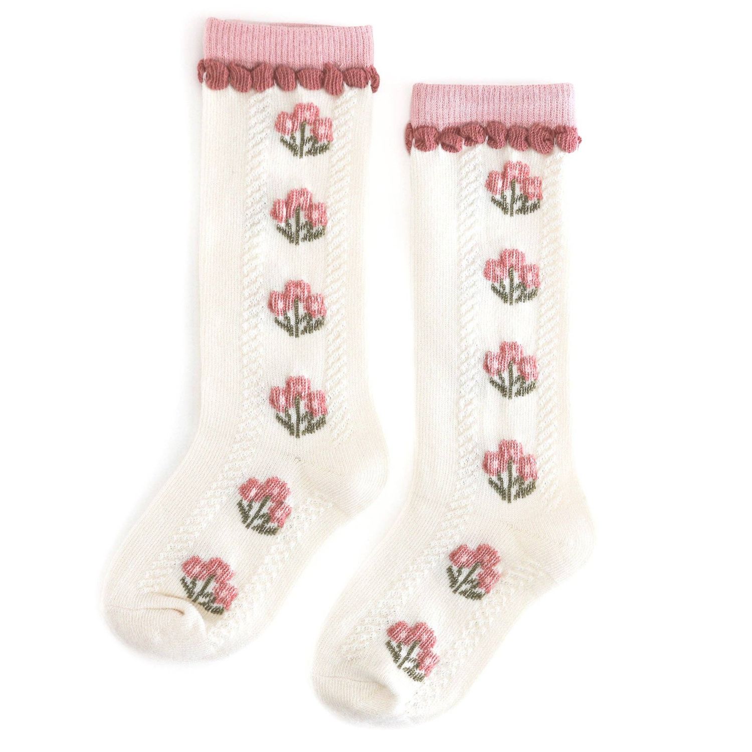 Little Stocking Co. - Posie Knee Socks - Old Rose