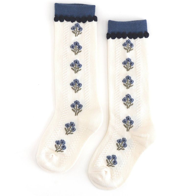 Little Stocking Co. - Posie Knee Socks - Bluejay