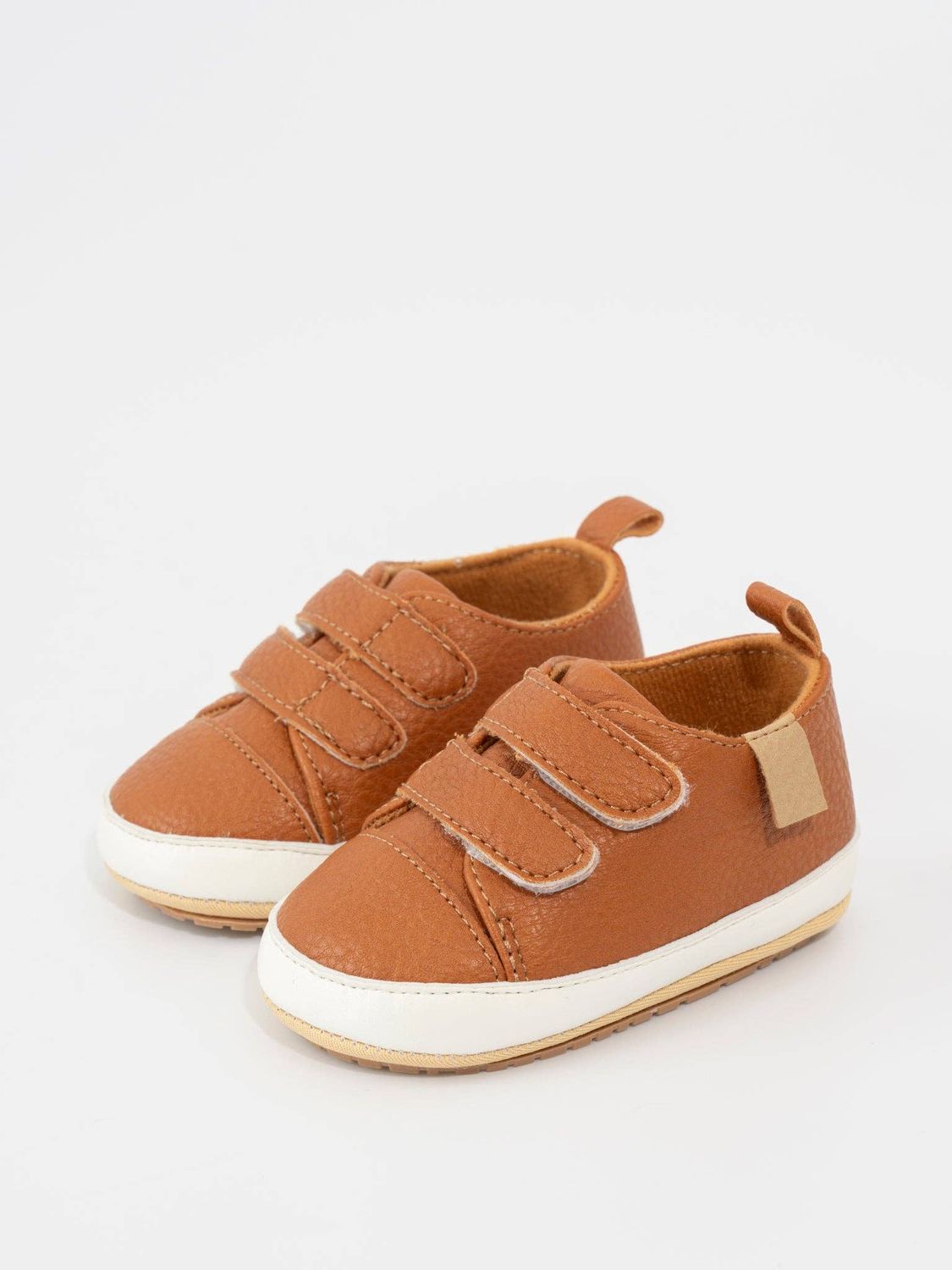 Marie Nicole Clothing - Double Strap Baby Shoe Brown