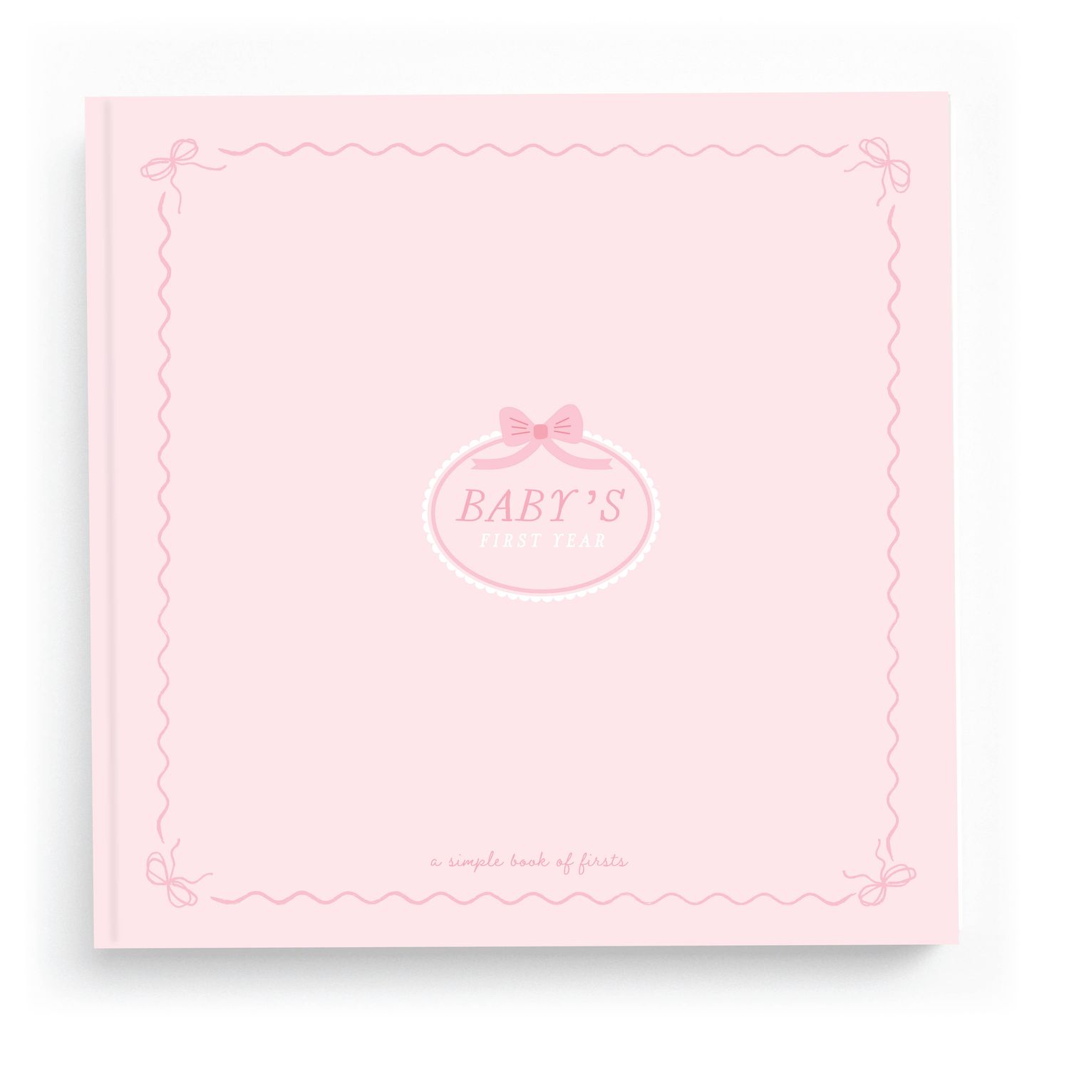 Bowkissed Blush First Year Baby Memory Book