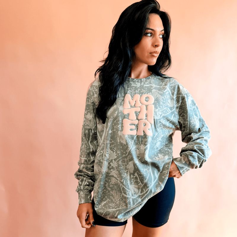 Mountain Moverz - Mother Puff Print - Camo Long Sleeve