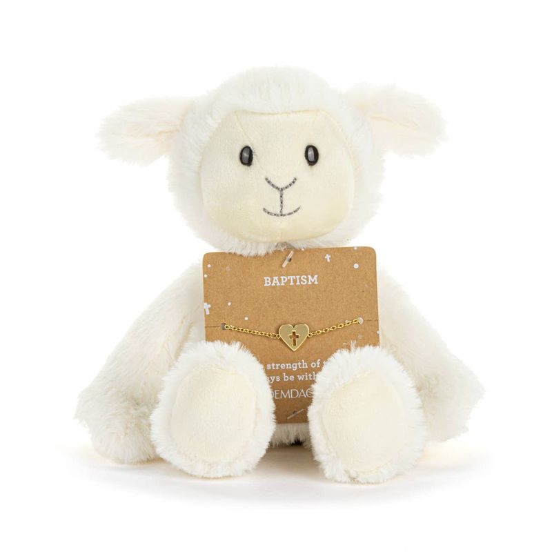 Baptism Lamb + Bracelet - 8in
