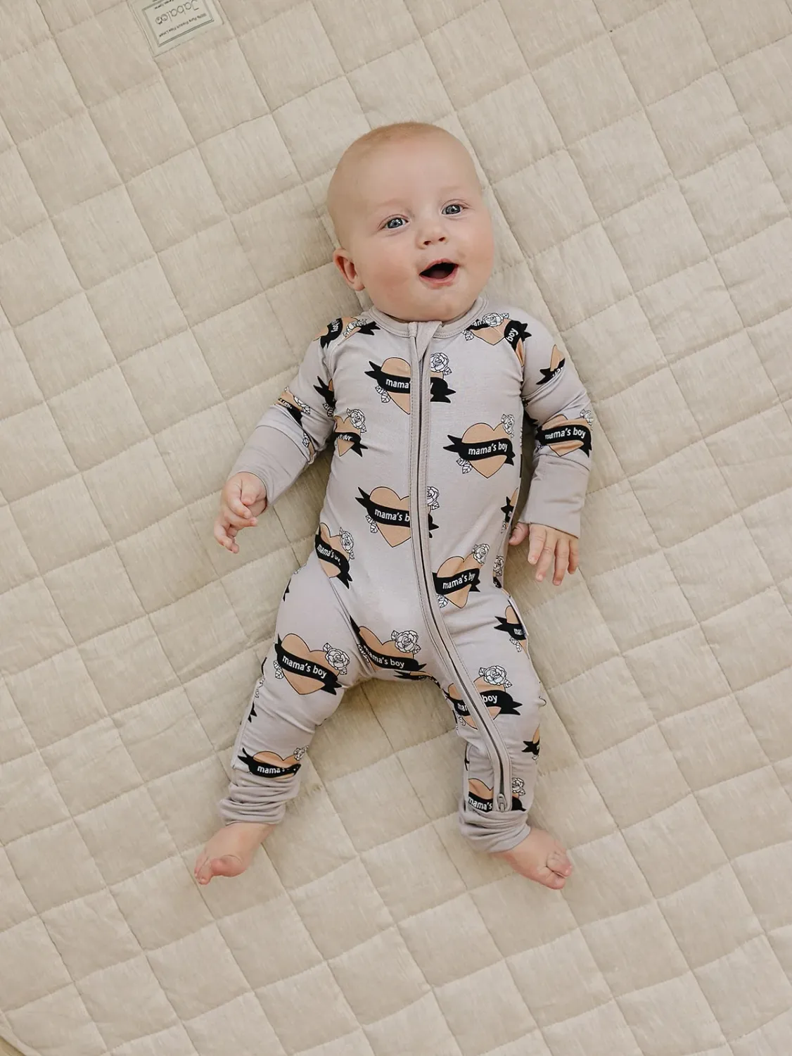 Mama's Boy Bamboo Zip Romper