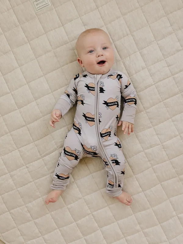 Mama's Boy Bamboo Zip Romper