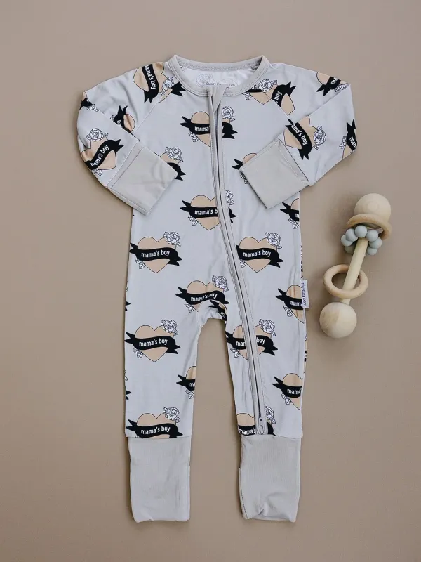 Mama's Boy Bamboo Zip Romper