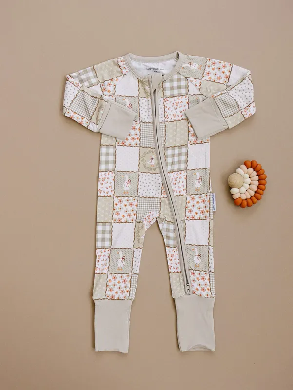 Cottage Goose Bamboo Zip Romper