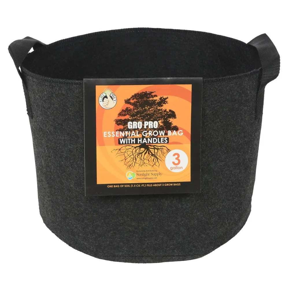 Gro Pro Fabric Pot 3 Gal w/Handles