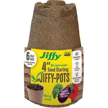 Jiffy 4'' Round Peat Pots 6pk