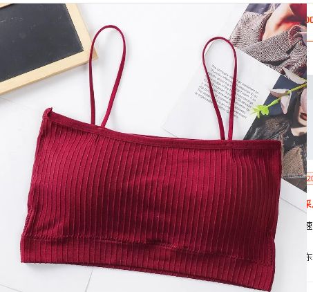 Qiao One-line thread suspender bra: Burgundy 08907