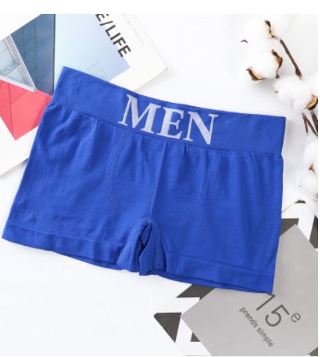 yayi Mid waist men's underwear men's boxer seamless 15484 sapphire
