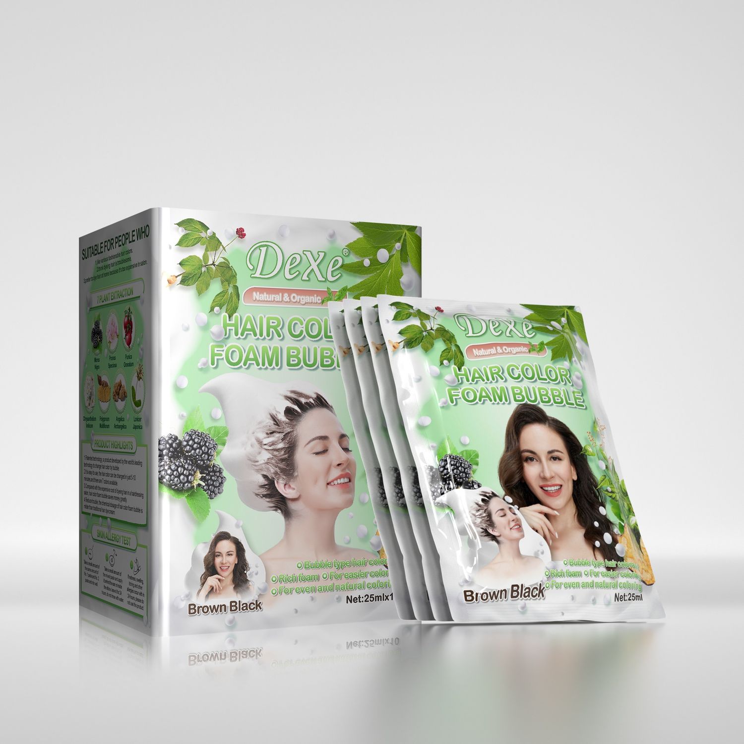 Dexe 25ml  Brown Black Hair shampoo 16249