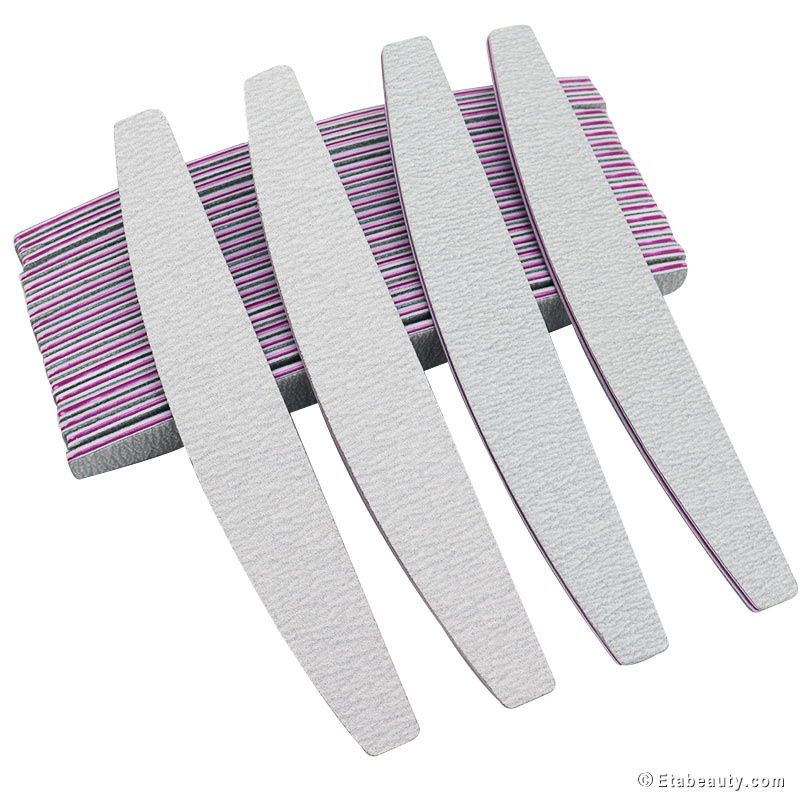09408 ETA 2P OPI Nail sand file - Half moon zebra gray