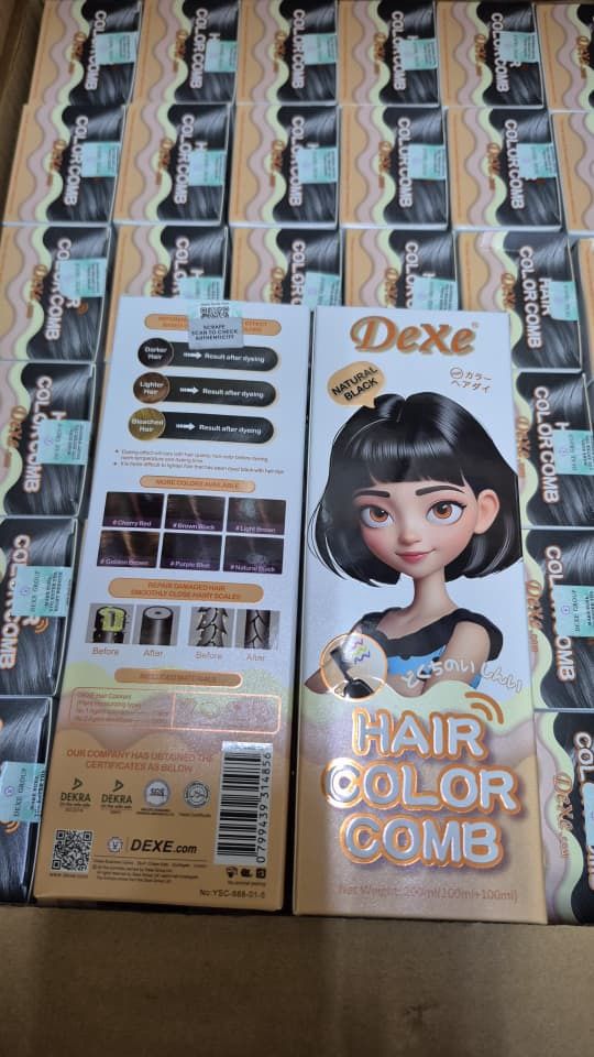 DEXE Natural Black comb Hair color