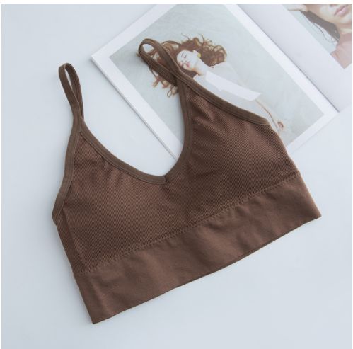 Hannah 2226 Big U beauty back wrap chest tube top: Khaki   22275